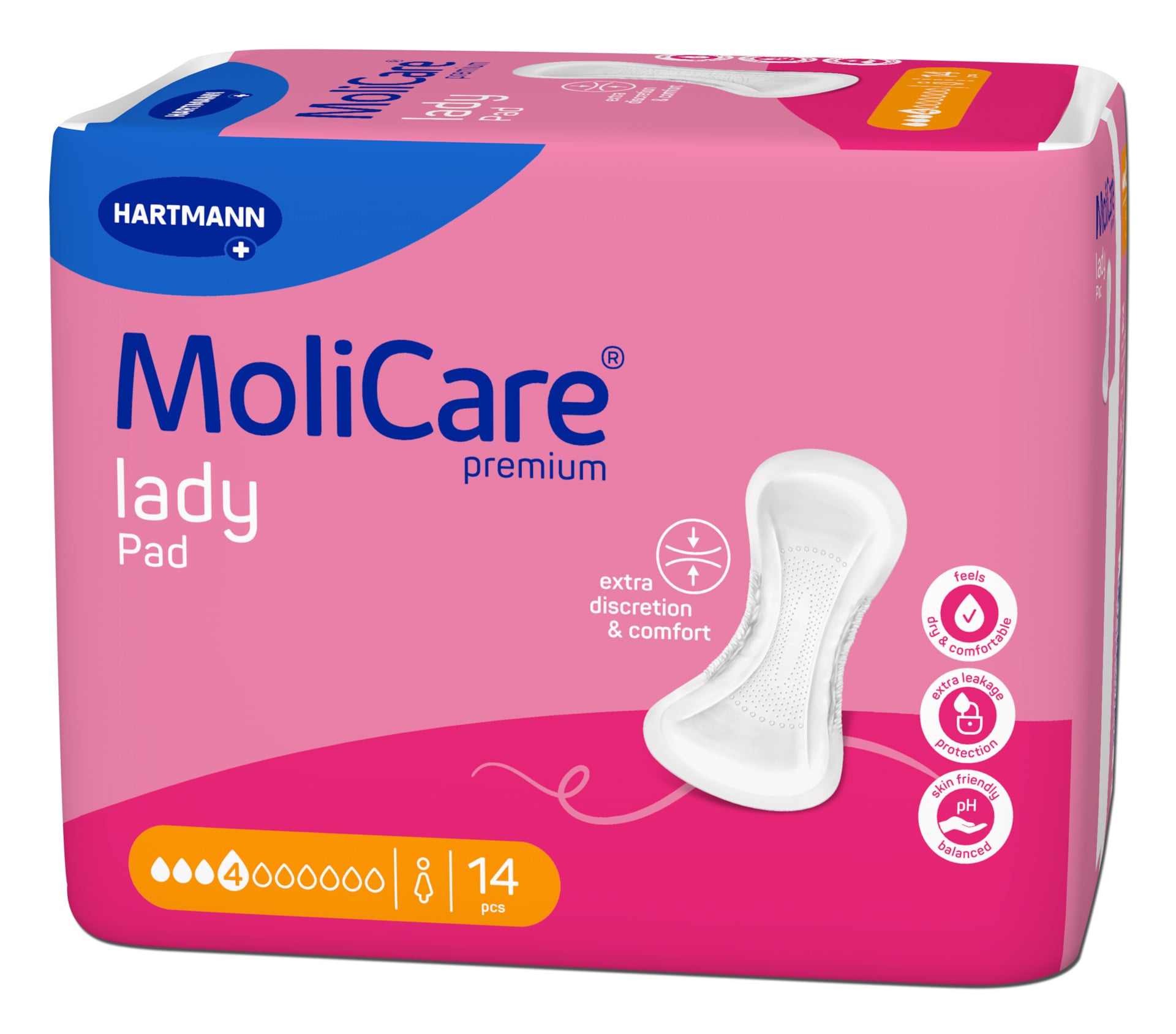 MoliCare Premium Lady Pad Σερβιέτες 4 Σταγ. 14τμχ REF:168046 (πρώην 168682) Hartmann