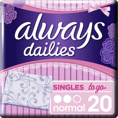 Always Dailies Singles Normal Σερβιετάκια 20τμχ
