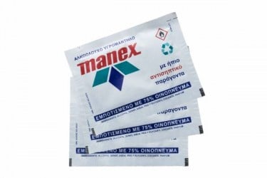 Αντισηπτικά Μαντηλάκια Οινοπνεύματος Αρωματισμένα 10τμχ (8+2τμχ Δώρο) Manex