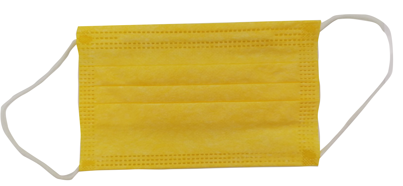 Children's 3ply Surgical Masks Yellow with Elastic in a bag of 10 pcs