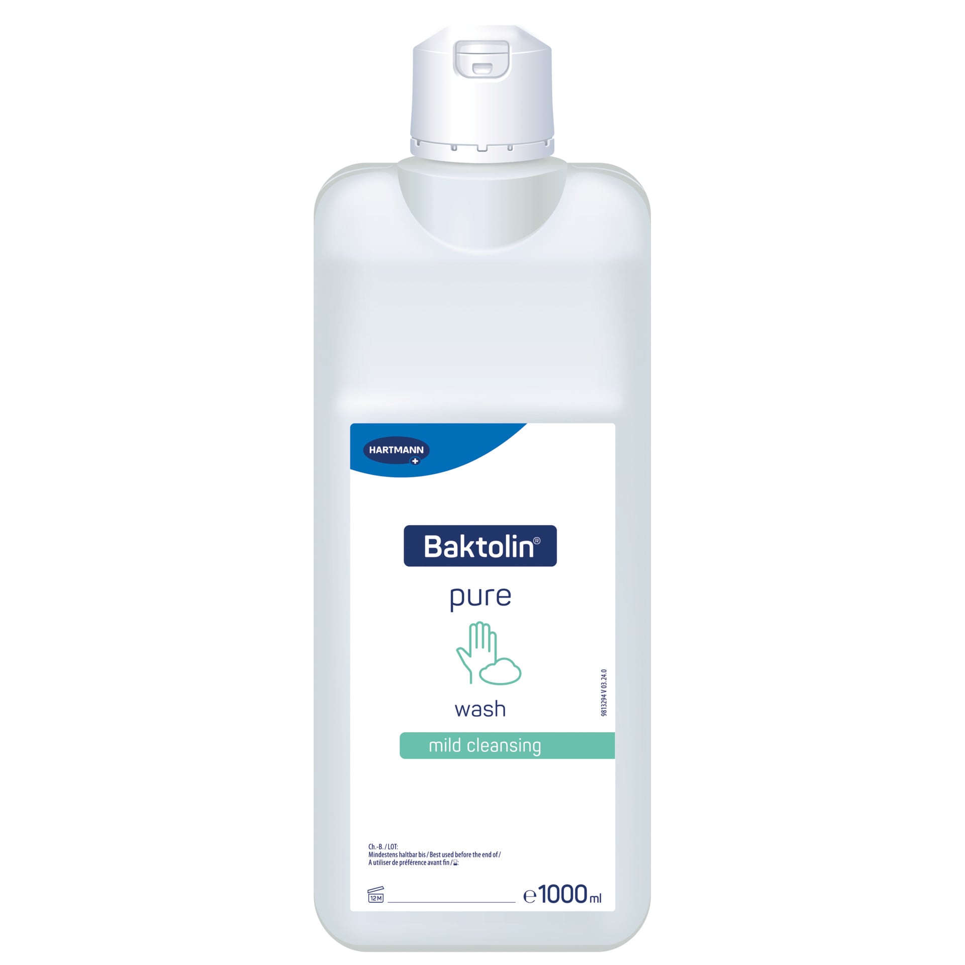 Baktolin Pure 1lt Hypoallergenic Liquid Soap for Hands and Body with Neutral ph 5,5 REF:981329 Bode Hartmann