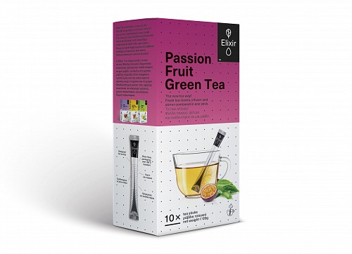Elixir Tea Passion Fruit / Green Tea 10 tea bars