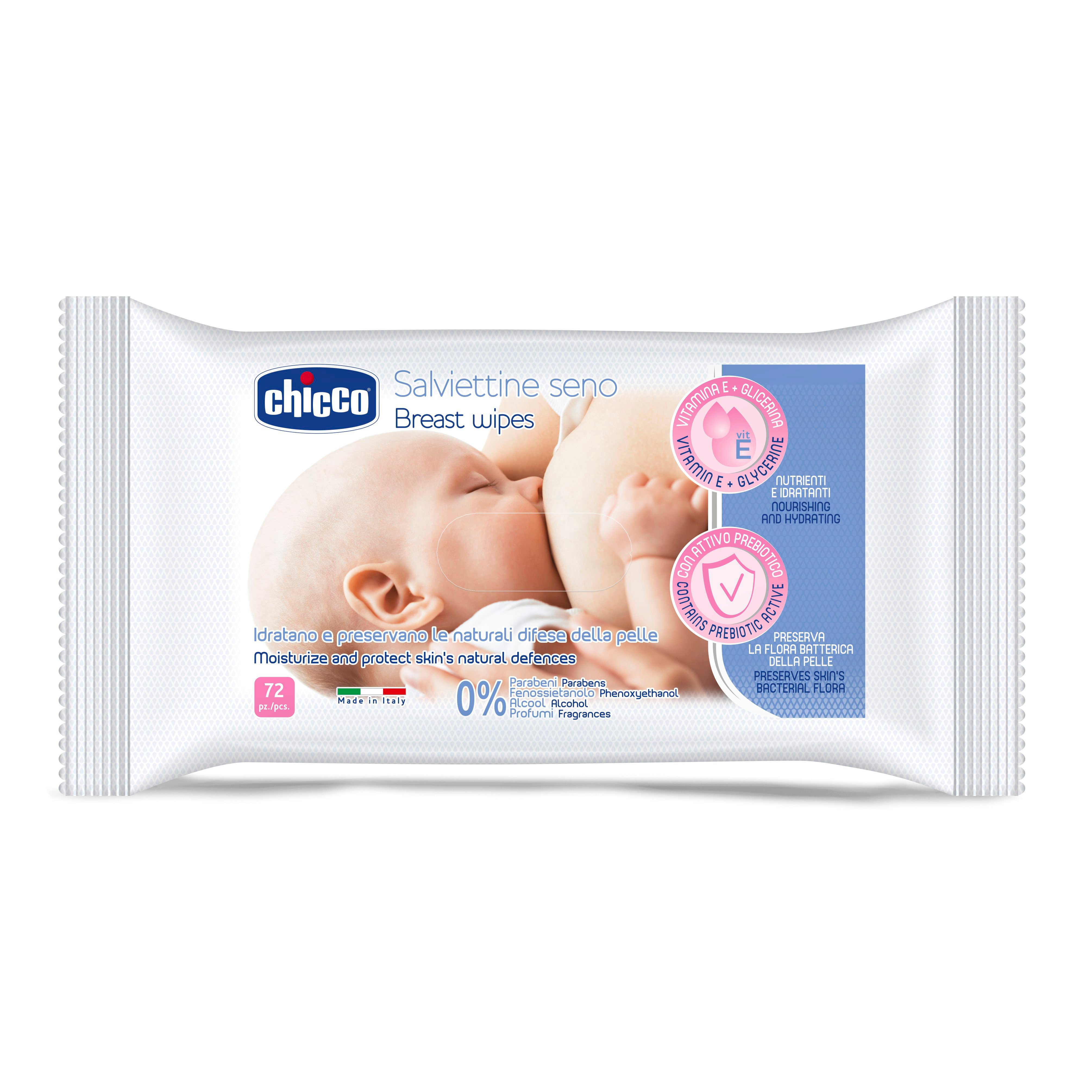 Chicco Breast Cleaning Wipes 72pcs 09166-00 Natural Feeling