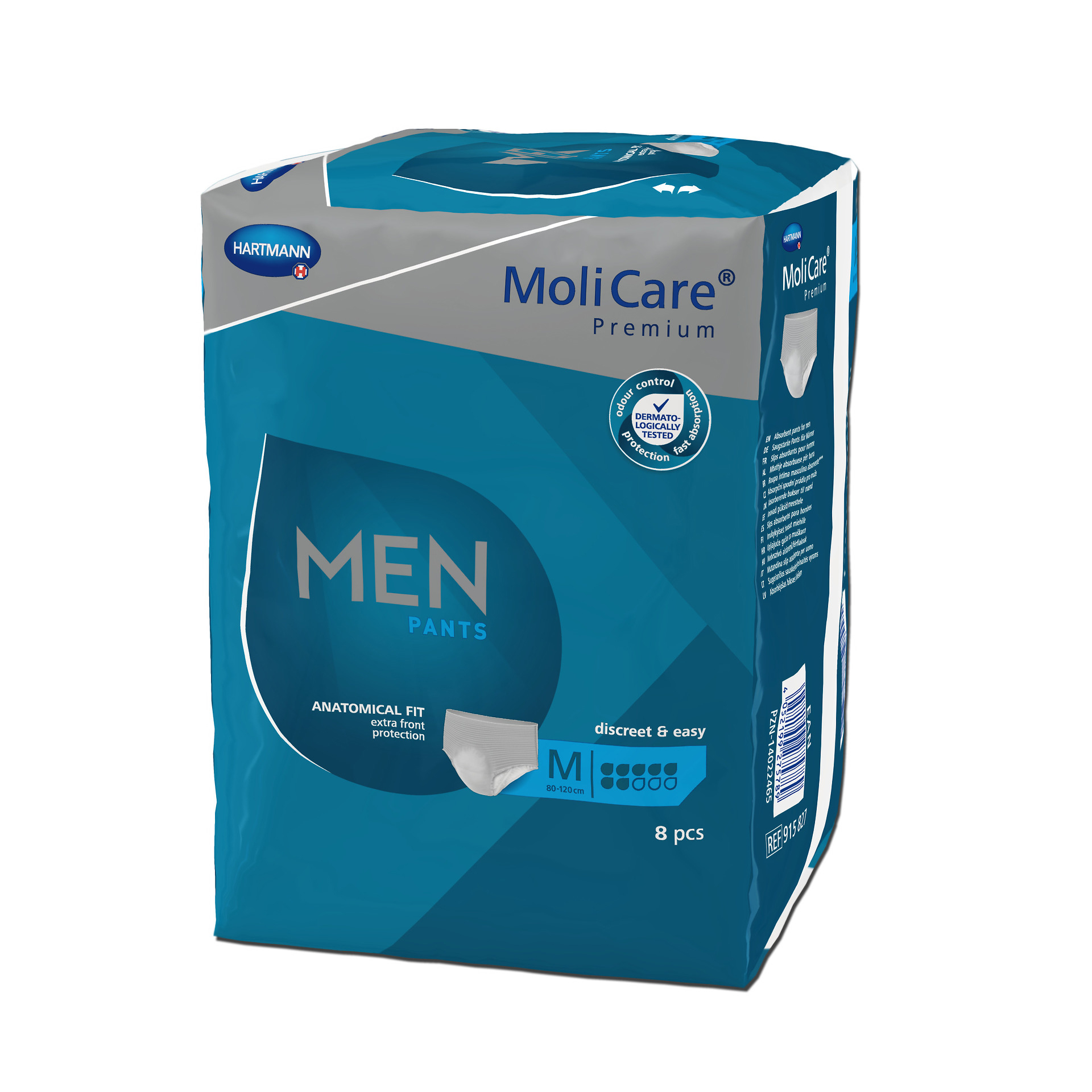 MoliCare Premium Men Pants Men's Underwear Medium (P: 80-120cm) 5 Packs 8pcs REF:915817 Hartmann