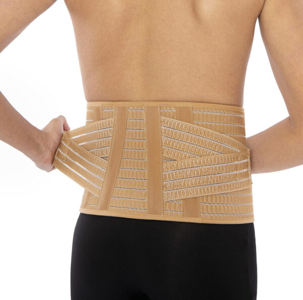 Ventilated Lumbar Belt with 4 Bandages -5187- One Size Beige Anatomic Help