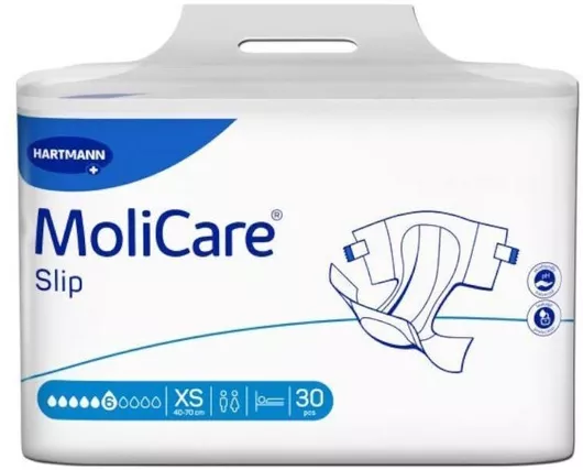 MoliCare Flash Slip Extra Plus Πάνες Ακράτειας Ημέρας XSmall (Περ: 40-60cm) 6 Σταγόνων 30τμχ REF:169190 (πρώην 169248) Hartmann