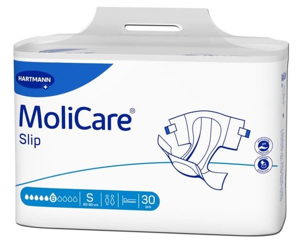 MoliCare Flash Slip Extra Plus Πάνες Ακράτειας Ημέρας Small (Περ: 60-90cm) 6 Σταγόνων 30τμχ REF:169191 (πρώην 169448) Hartmann