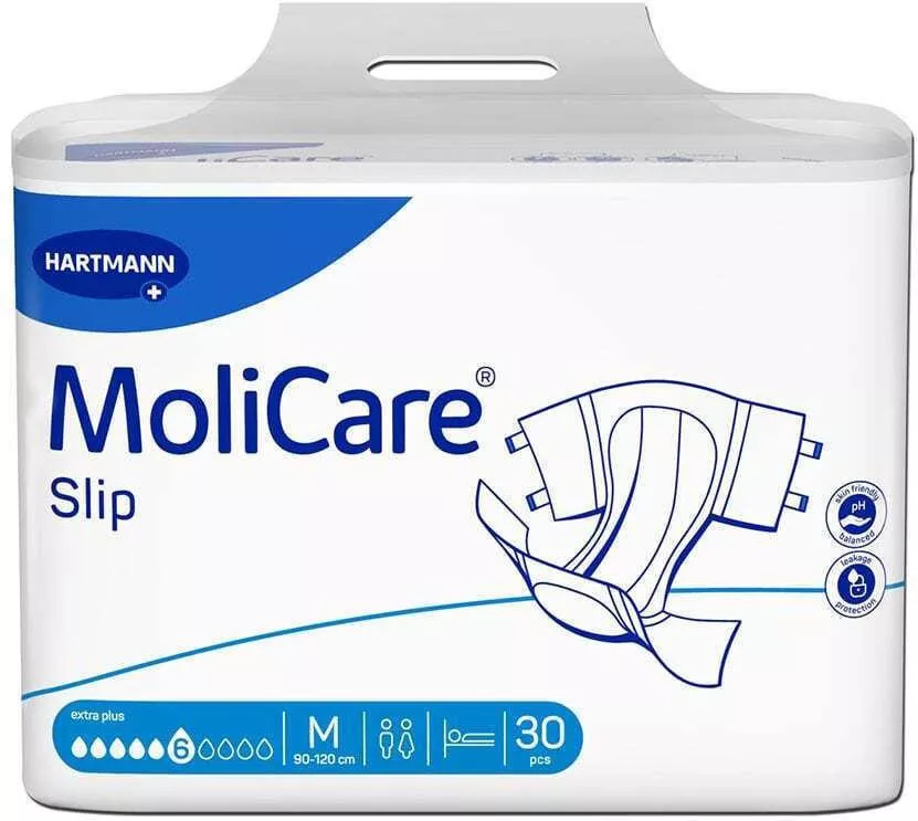 MoliCare Flash Slip Extra Plus Πάνες Ακράτειας Ημέρας Medium (Περ: 90-120cm) 6 Σταγόνων 30τμχ REF:165232 (πρώην 169648) Hartmann