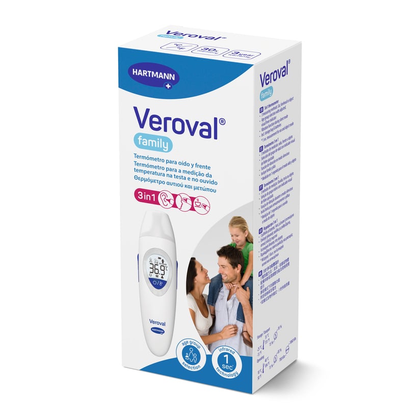 Θερμόμετρο Ψηφιακό Veroval Family Duo Scan 3'' Αυτιού και Μετώπου με Υπέρυθρες Ακτίνες 1τμχ REF: 925412 (πρώην 925464) Hartmann