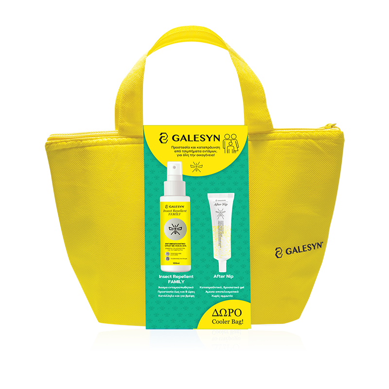 GALESYN Insect Protection Promo Pack (περ. 1τμχ Galesyn Insect Repellent Family με IR3535 100ml, 1τμχ Galesyn After Nip 30ml & ΔΩΡΟ Cooler Bag)