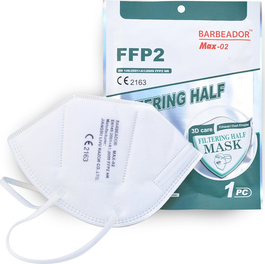 Μάσκα Ενηλίκων FFP2 NR Barbeador - Λευκή Χωρίς Βαλβίδα Μιας Χρήσης 20τμχ