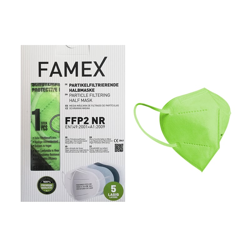 Adult mask FFP2 NR Famex Famex Cabbage without valve Disposable 10pcs