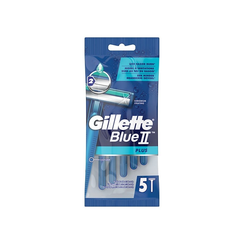 Gillette Ξυραφάκια Μιας Χρήσης για Άνδρες Blue II Plus Sensitive 5τμχ