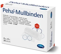 Gauze bandage Peha-Mullbinde 12cm x 4m 20pcs in individual packaging REF:304044 Hartmann