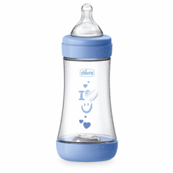 Chicco Μπιμπερόν Πλαστικό ΘΣ 2m+ 240ml Σιέλ Perfect 5 20223-21