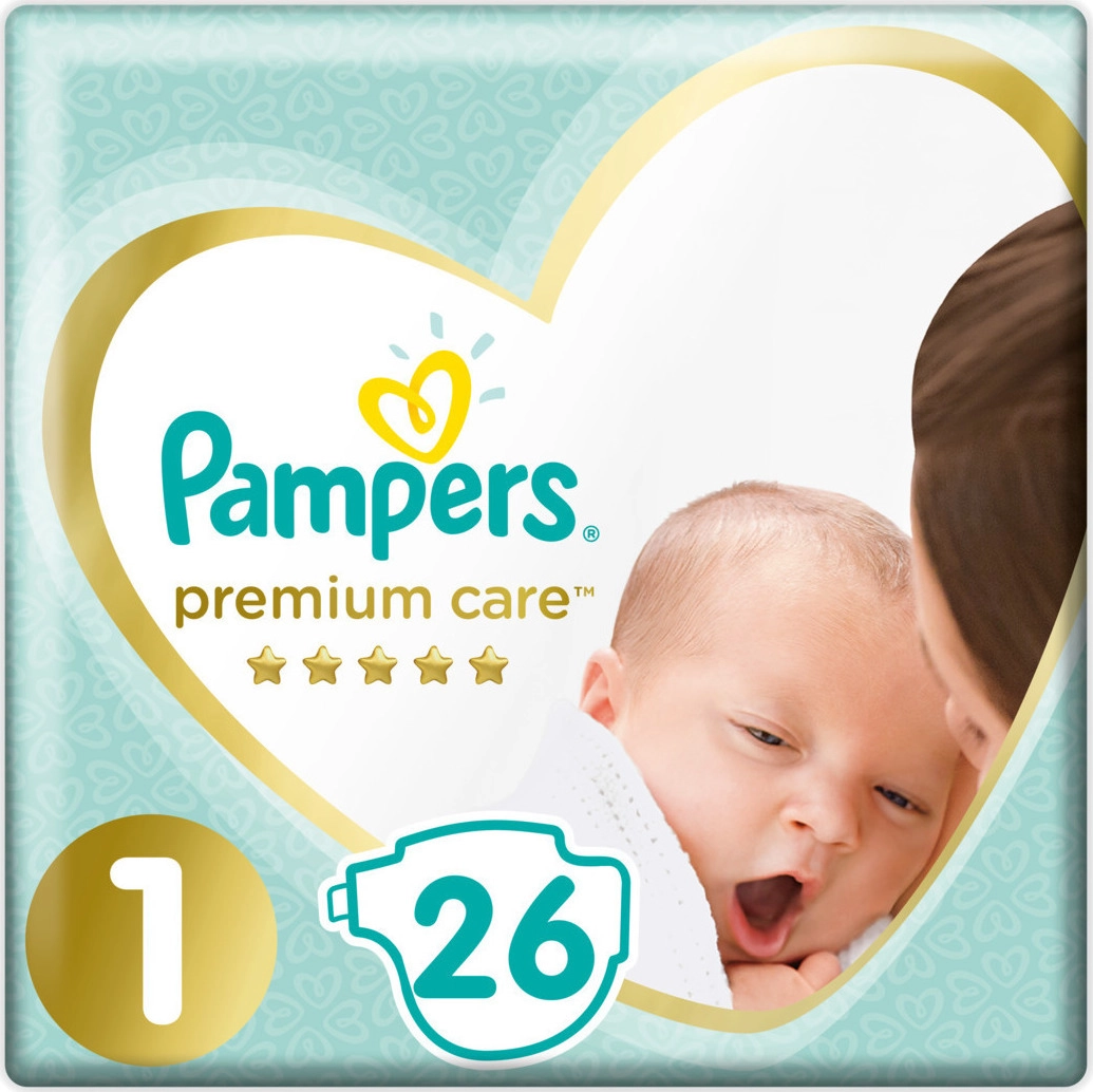 Pampers Premium Care Newborn Μέγεθος 1 2-5kg 26τμχ