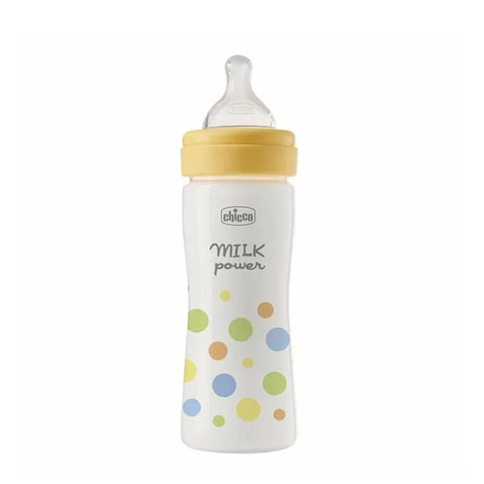 Chicco Μπιμπερό Πλαστικό με Θηλή Σιλικόνης Perfect Easy 250ml Μπεζ 20243-20