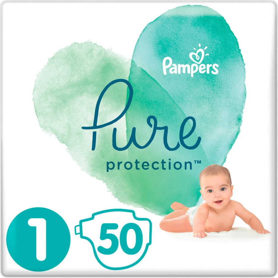 Pampers Pure Protection Μέγεθος 1 2-5kg 50τμχ P&G
