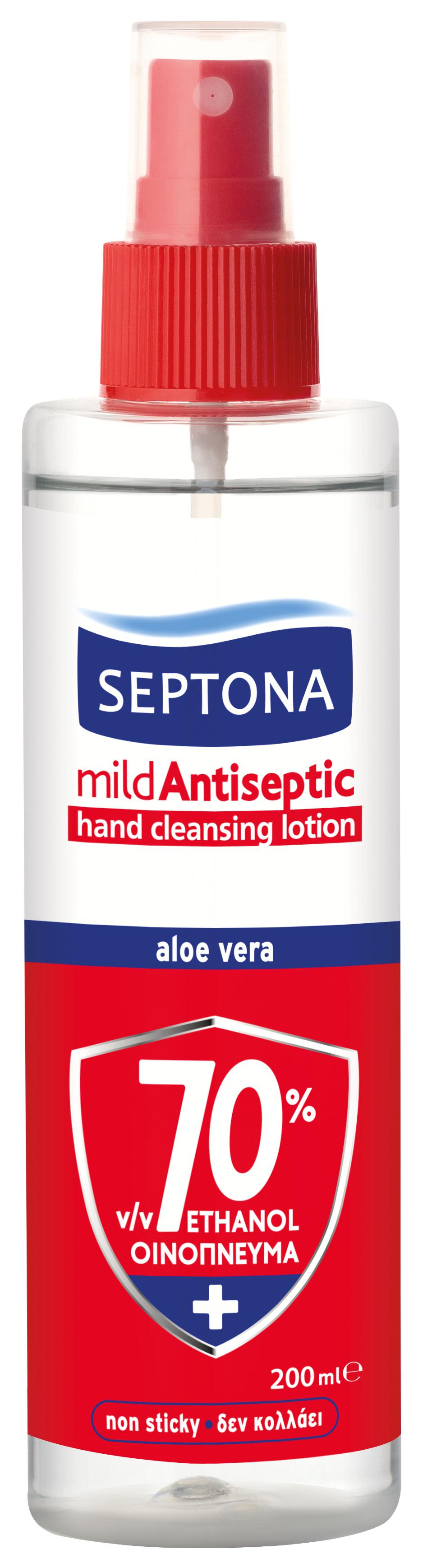Septona Mild Antiseptic Lotion 70° 200ml aloe vera