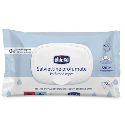Chicco Μωρομάντηλα με 97% Νερό και Καπάκι 60τμχ 0m+ 12050-70