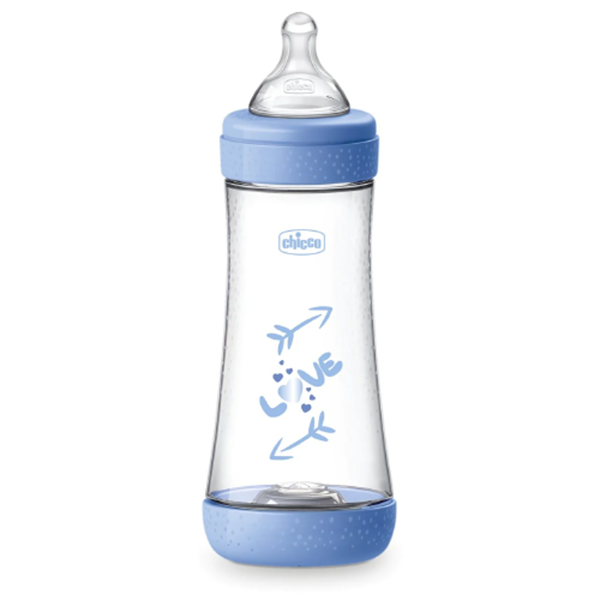 Chicco Μπιμπερόν Πλαστικό ΘΣ 4m+ 300ml Σιέλ Perfect 5 20235-21