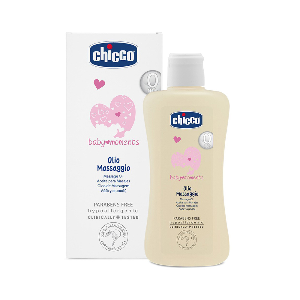 Chicco Baby Moments Massage Oil, Λάδι για Μασάζ 200ml 10242-00