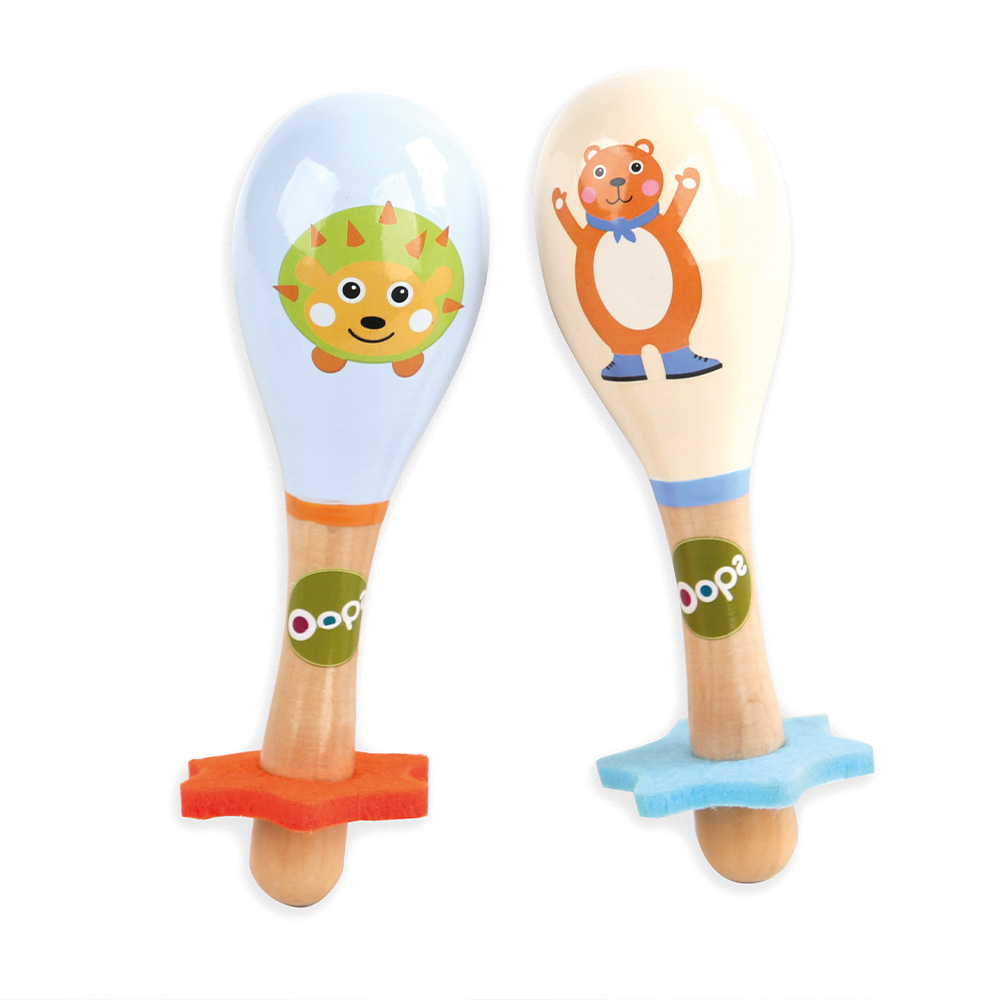Oops Wooden maracas 2pcs 6m+ X30-13003-40 by Chicco